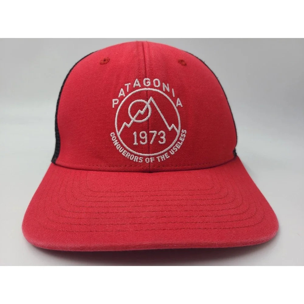 Patagonia Conquerors of the Useless Mesh Trucker‎ Snapback Hat Cap Men Red Black